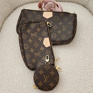 Louis Vuitton, pink strap multi pochette